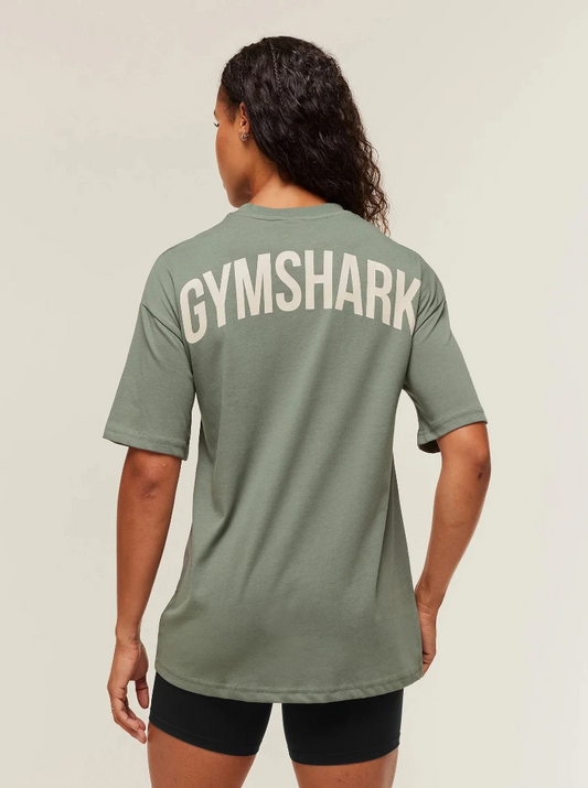 GymShark Power Oversized T-Shirt (Green)