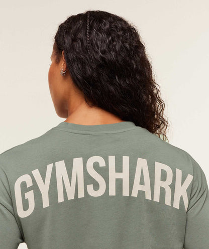 GymShark Power Oversized T-Shirt (Green)