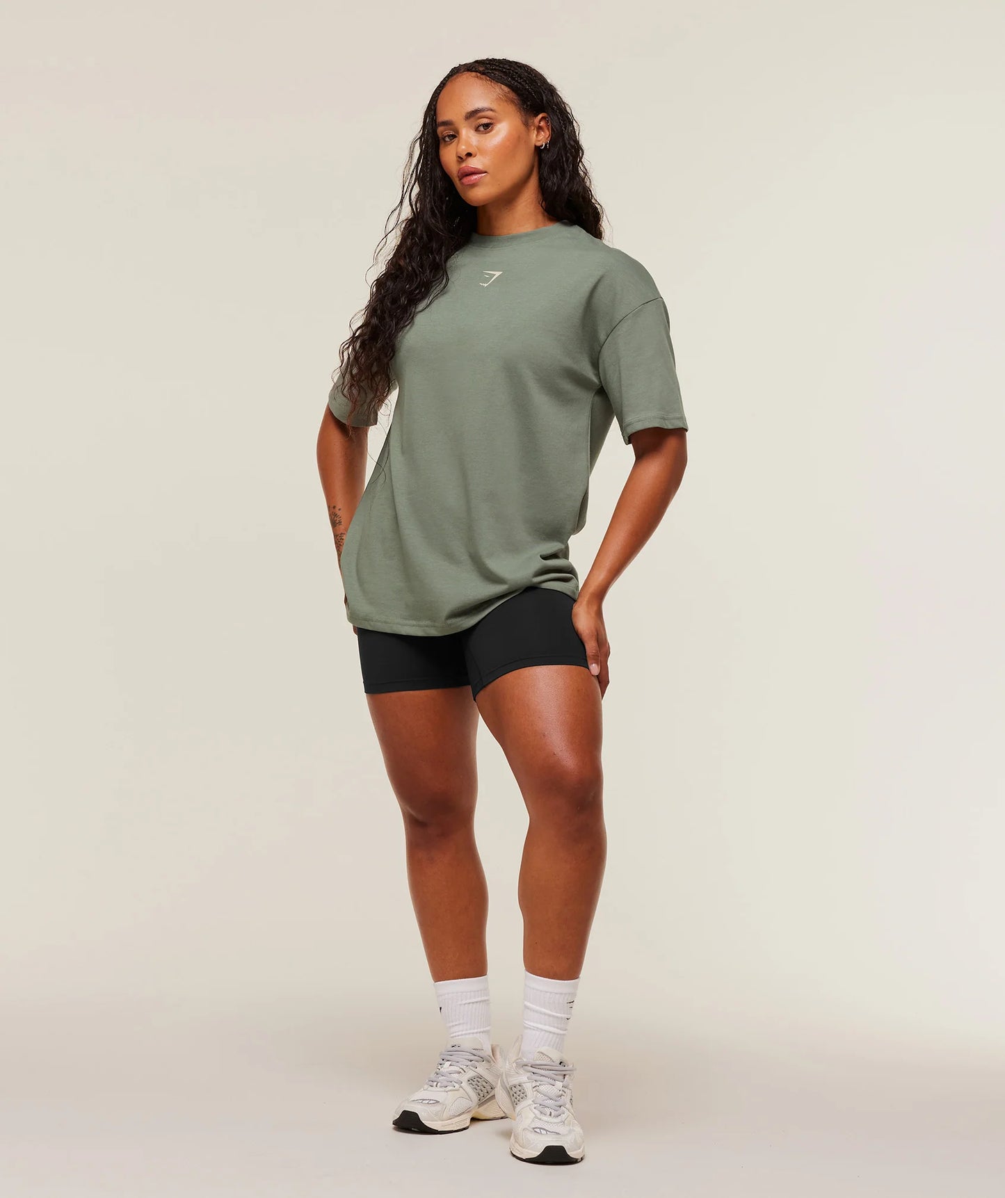 GymShark Power Oversized T-Shirt (Green)