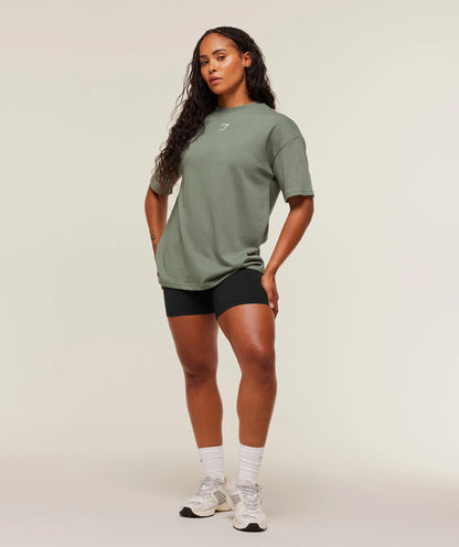 GymShark Power Oversized T-Shirt (Green)