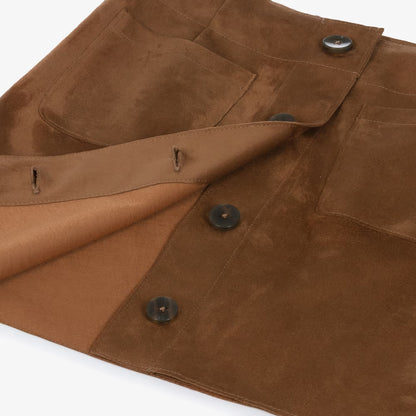 Mayoral Girls Brown Faux Suede Skirt