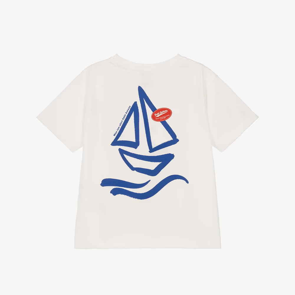 Petit Bateau Cotton Sailboat Logo T-Shirt