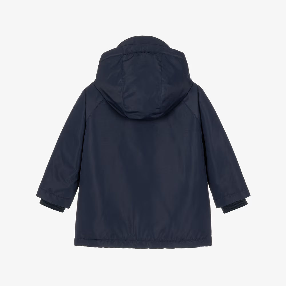Petit Bateau Hooded Parka Coat with Fleece Lining