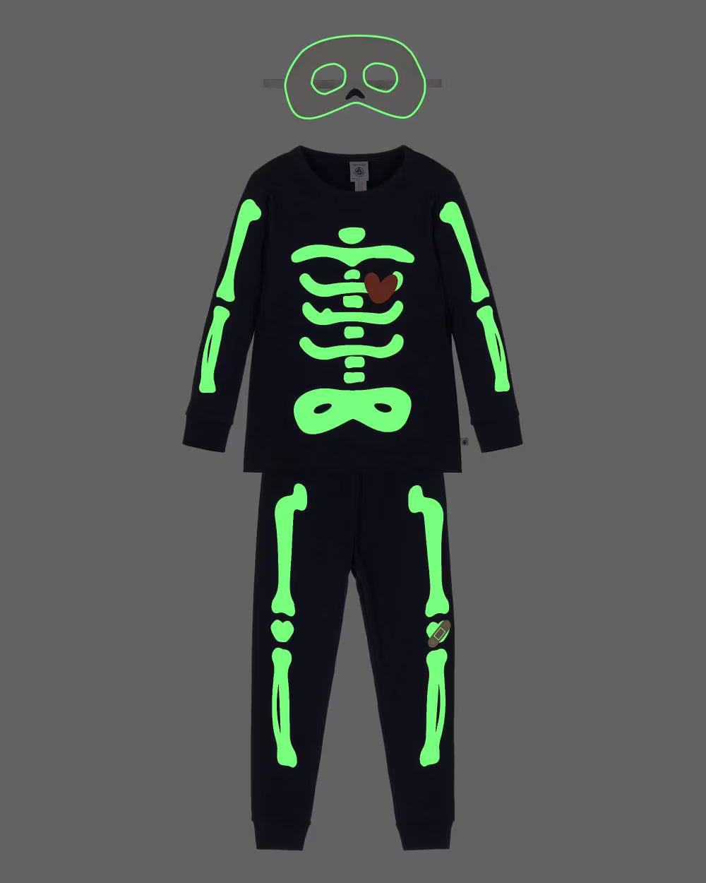 Petit Bateau Skeleton Print Pyjamas with Mask