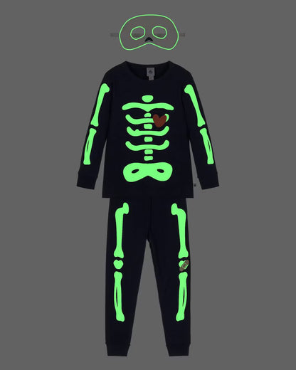 Petit Bateau Skeleton Print Pyjamas with Mask