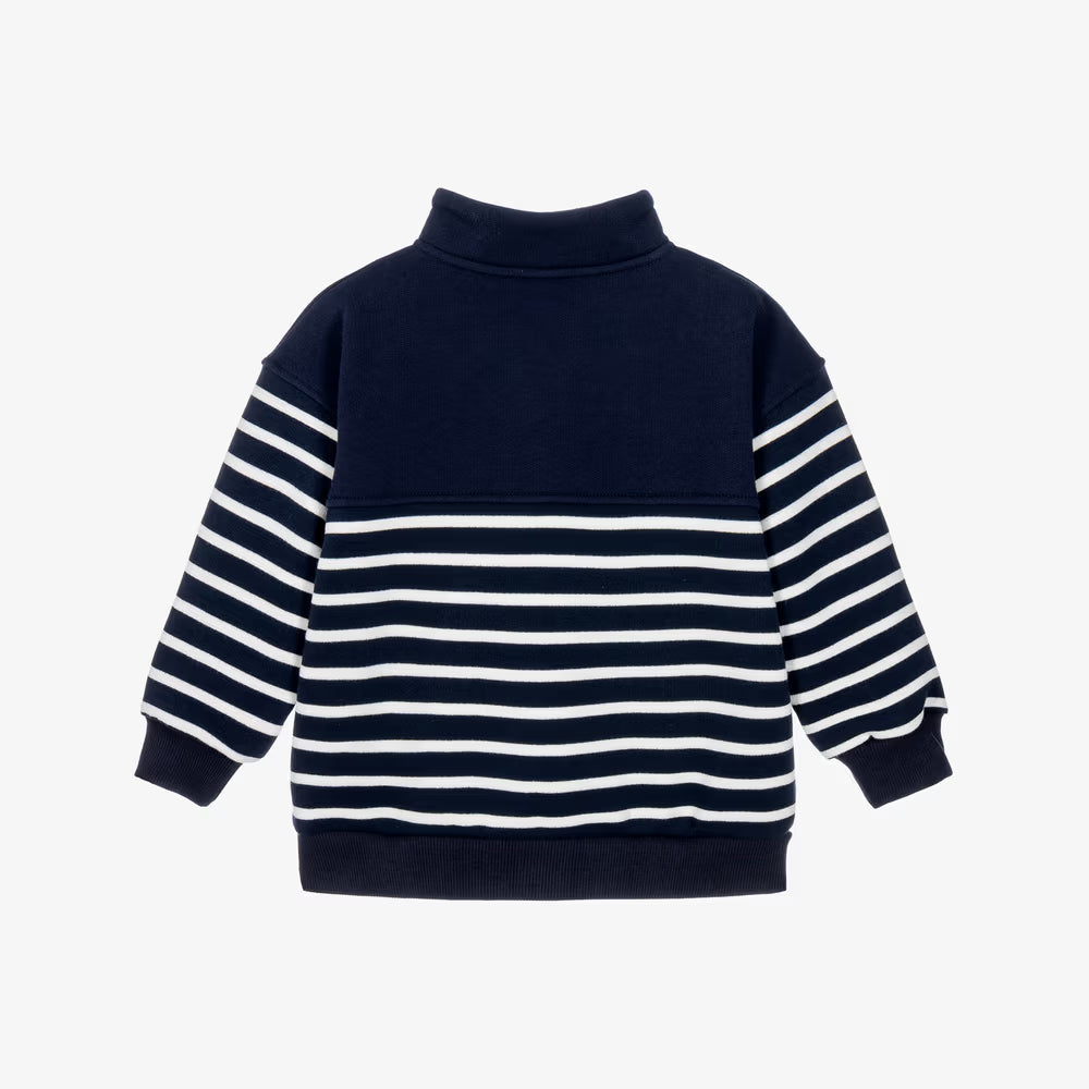 Petit Bateau Sweatshirt with Quarter Zip