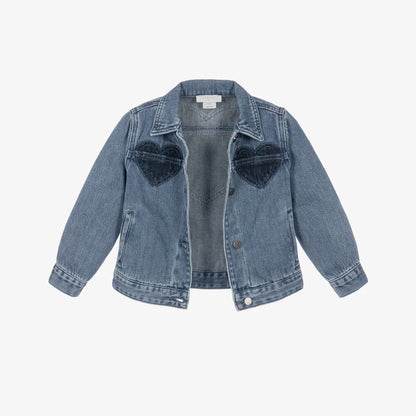Stella McCartney Denim Jacket with Heart Motifs