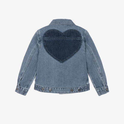 Stella McCartney Denim Jacket with Heart Motifs