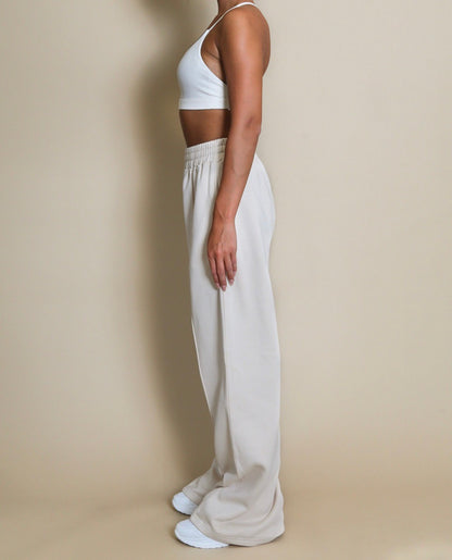 Cotton Wide Leg Joggers