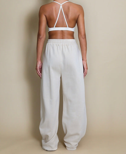Cotton Wide Leg Joggers
