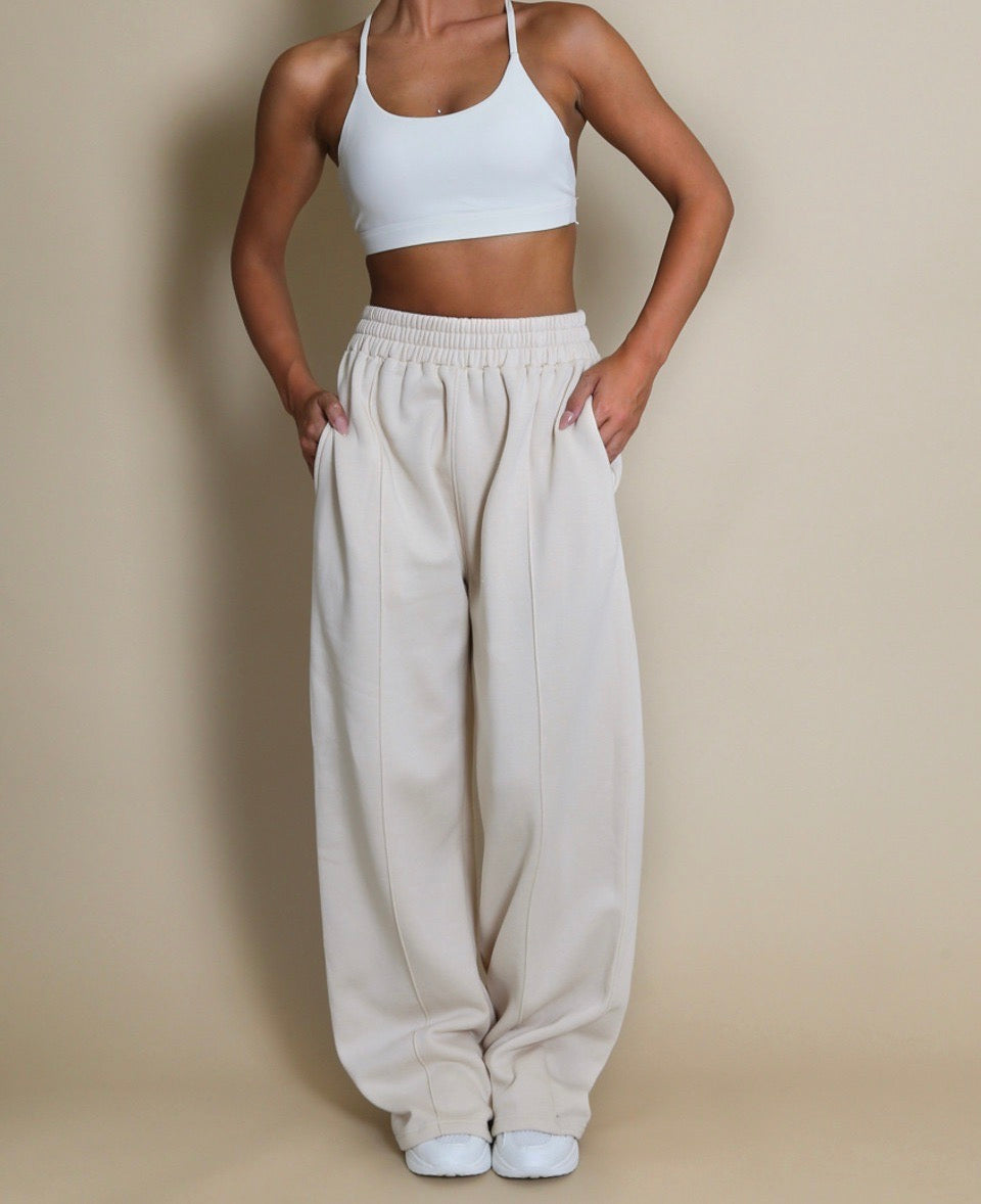 Cotton Wide Leg Joggers