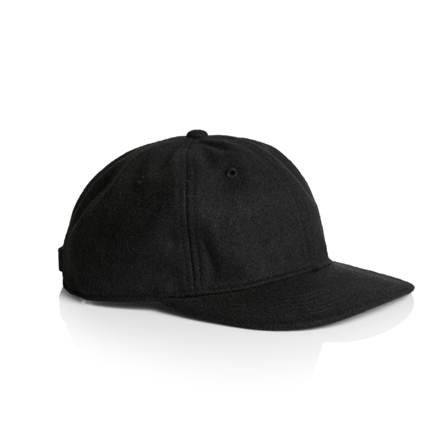 Baseball cap | 50% wool 50% polyester | black
