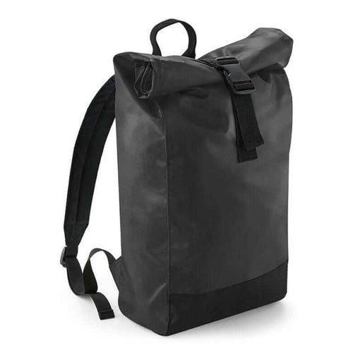 Black roll-top bag