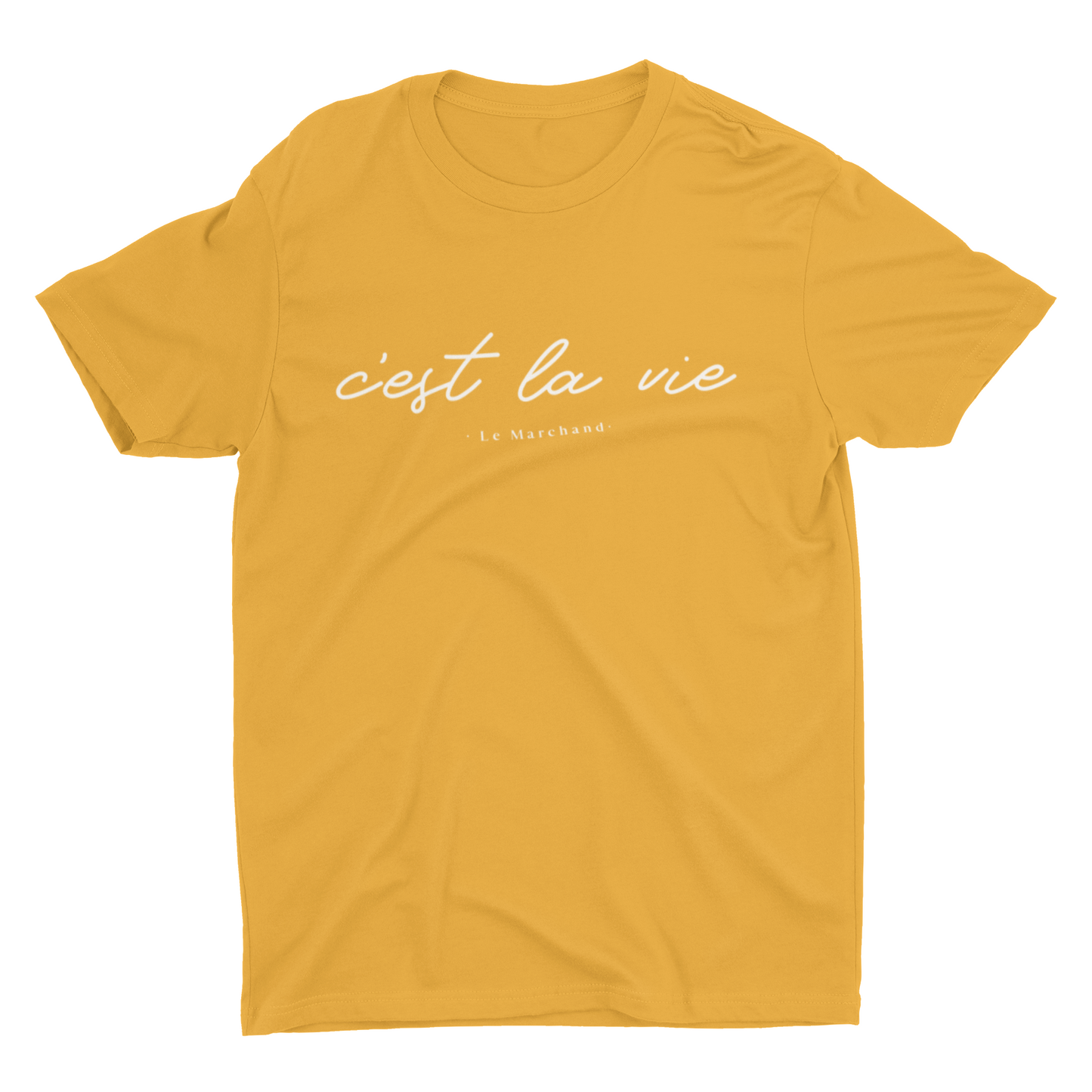 C'est la vie premium t-shirt | yellow